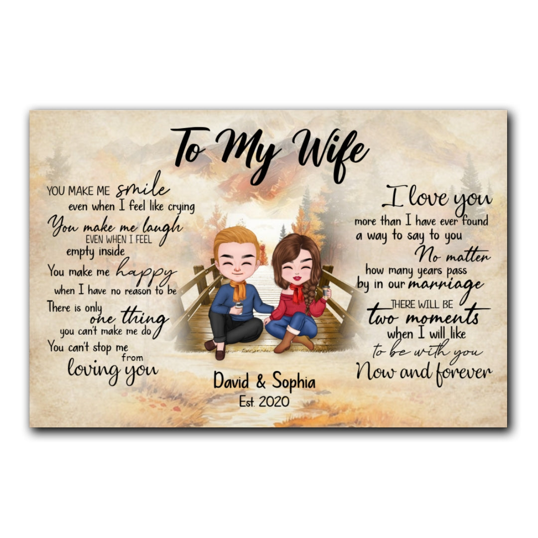 Can't Stop Loving You Canvas Personalized Gift For Wife