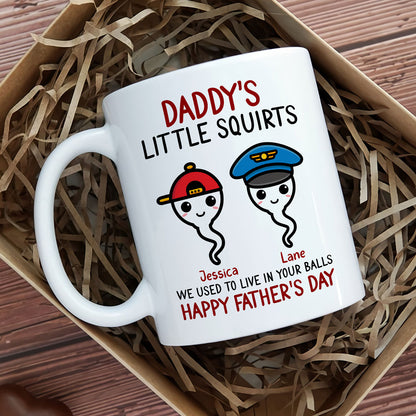 We Used To Live In Your Balls Personalized Father's Day Mug For Dad