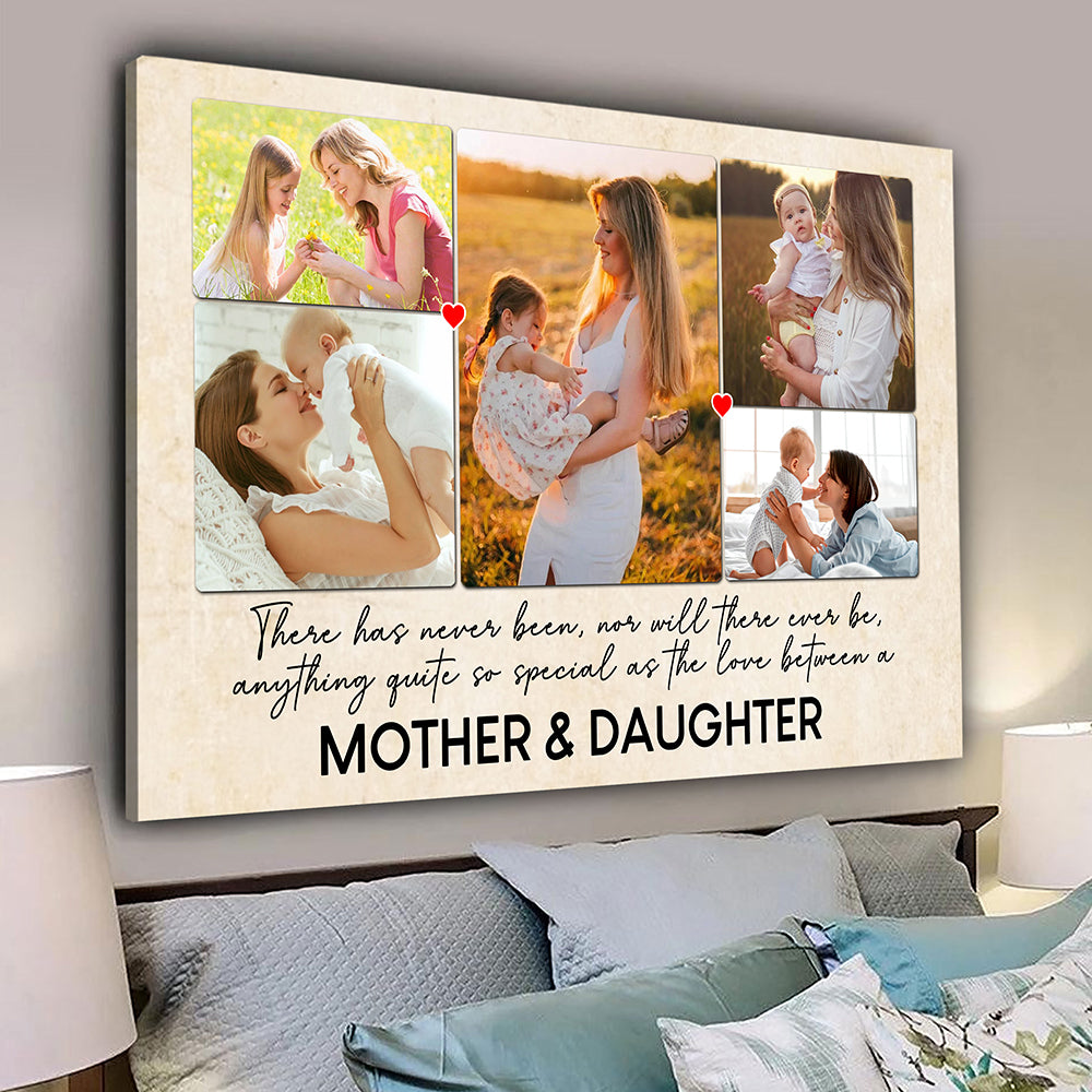 Special Love Between Mother & Son/Daughter Canvas Personalized Gift For Mom