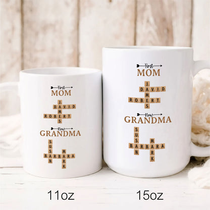 Now Grandma Crossword Puzzle Mug Personalized Gift For Grandma