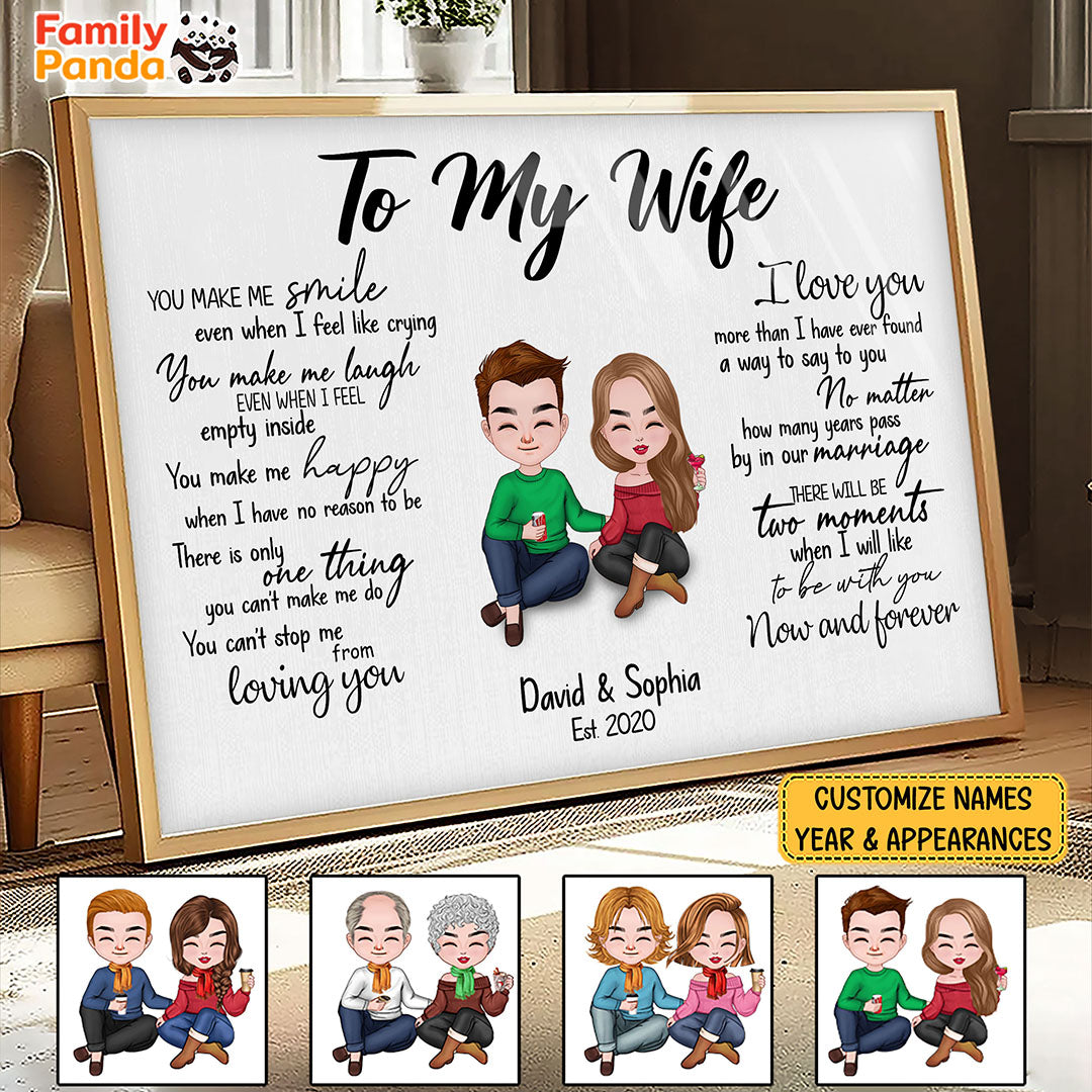 Can't Stop Loving You Poster Personalized Gift For Wife