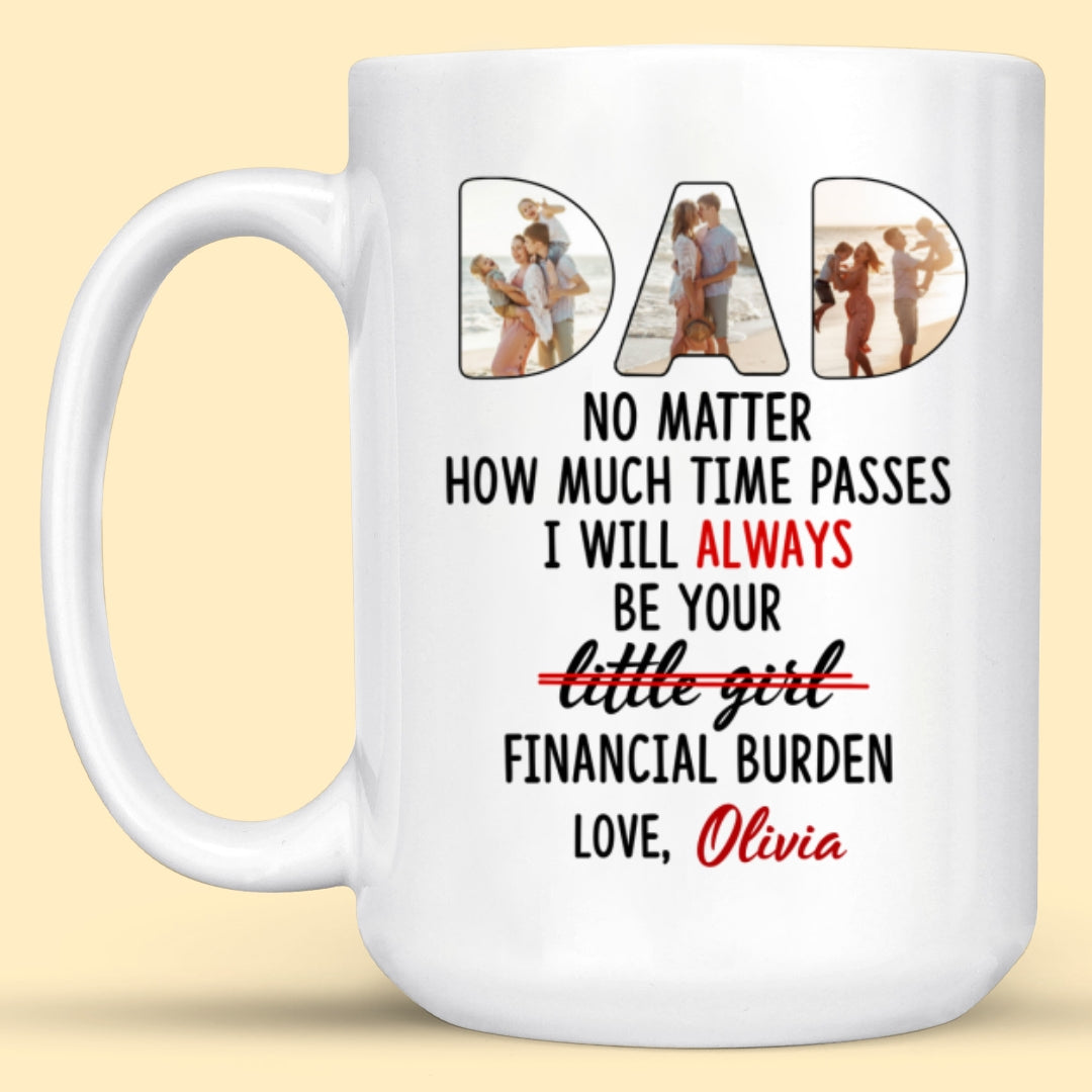 Little Girl Funny Mug Personalized Photo Gift For Dad From Daughter