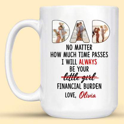 Little Girl Funny Mug Personalized Photo Gift For Dad From Daughter