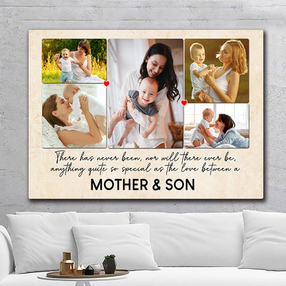 Special Love Between Mother & Son/Daughter Canvas Personalized Gift For Mom