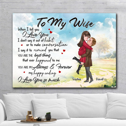 You're My Always And Forever Canvas Personalized Gift For Wife