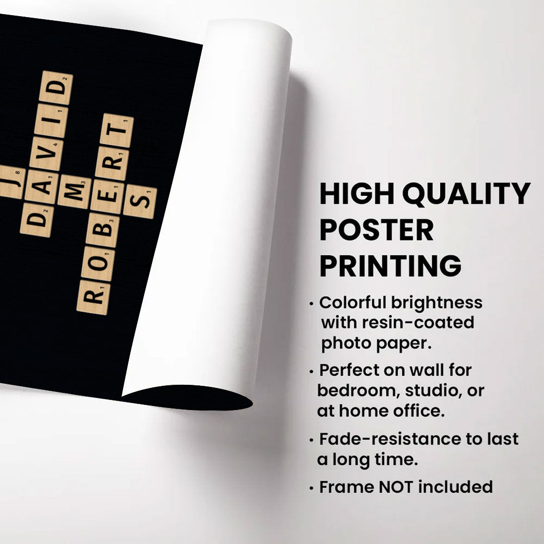 Now Grandpa Crossword Puzzle Poster Personalized Gift For Grandpa