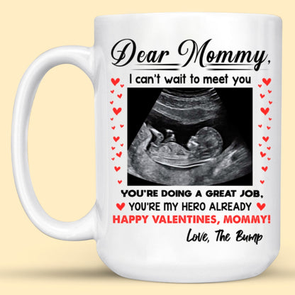 Valentines Mom To Be Gift From The Bump Pregnancy Personalized Mug