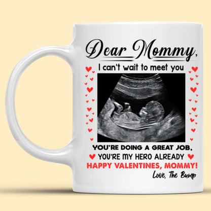 Valentines Mom To Be Gift From The Bump Pregnancy Personalized Mug