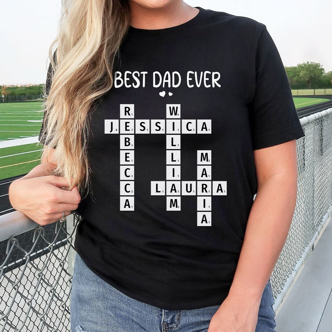 Best Dad Ever Crossword Shirt Personalized Gift For Dad