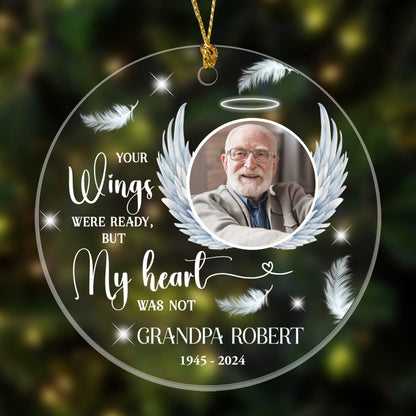 Your Wings Were Ready Personalized Ornament Dad Mom Memorial Gift