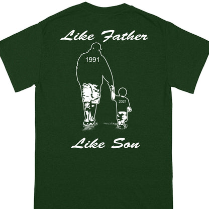Like Father Like Son T-Shirts Personalized Gift For Dad And Son
