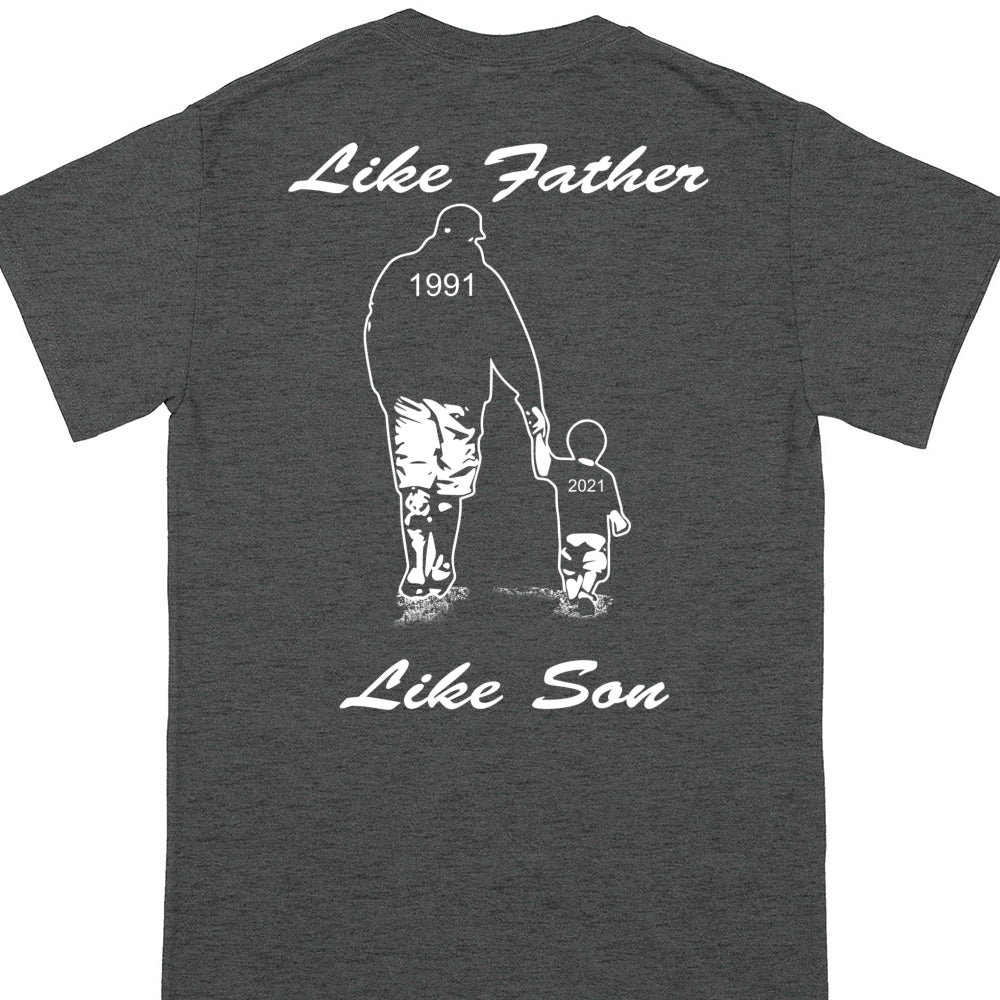 Like Father Like Son T-Shirts Personalized Gift For Dad And Son