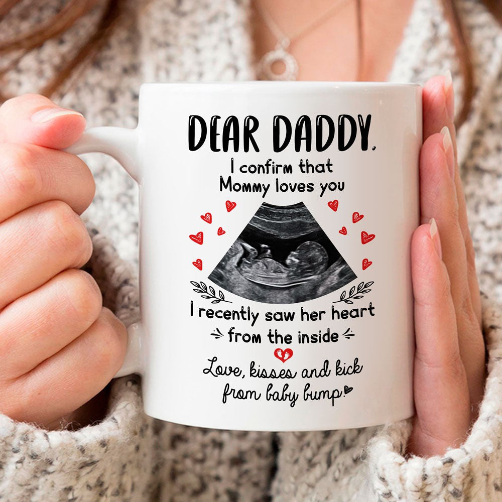Personalized Gift For Dad To Be Mommy Loves You Mug