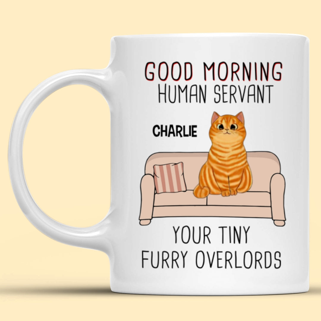 From Tiny Furry Overlords Mug Personalized Gift For Cat Lovers