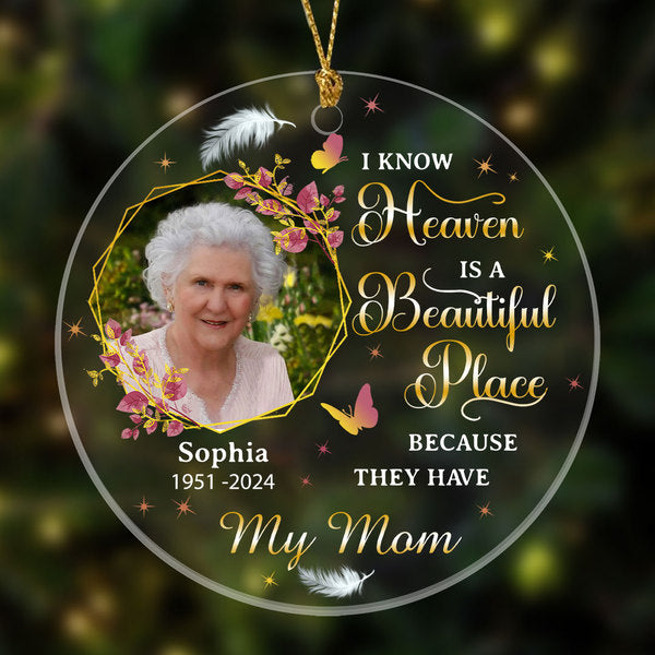 Heaven Is Beautiful Ornament Personalized Memorial Gift For Family