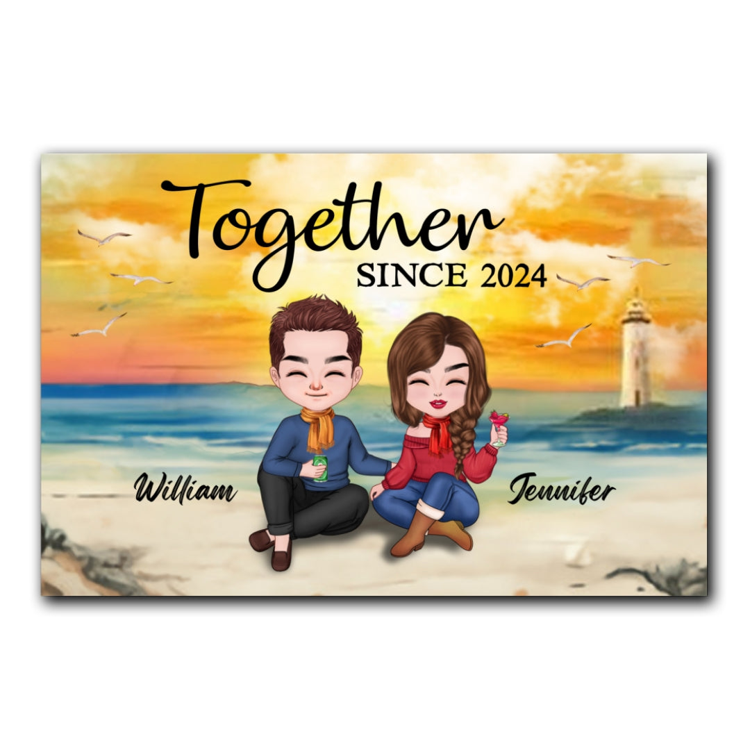 Together Since Canvas Personalized Gift For Couple