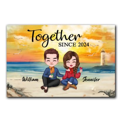 Together Since Canvas Personalized Gift For Couple
