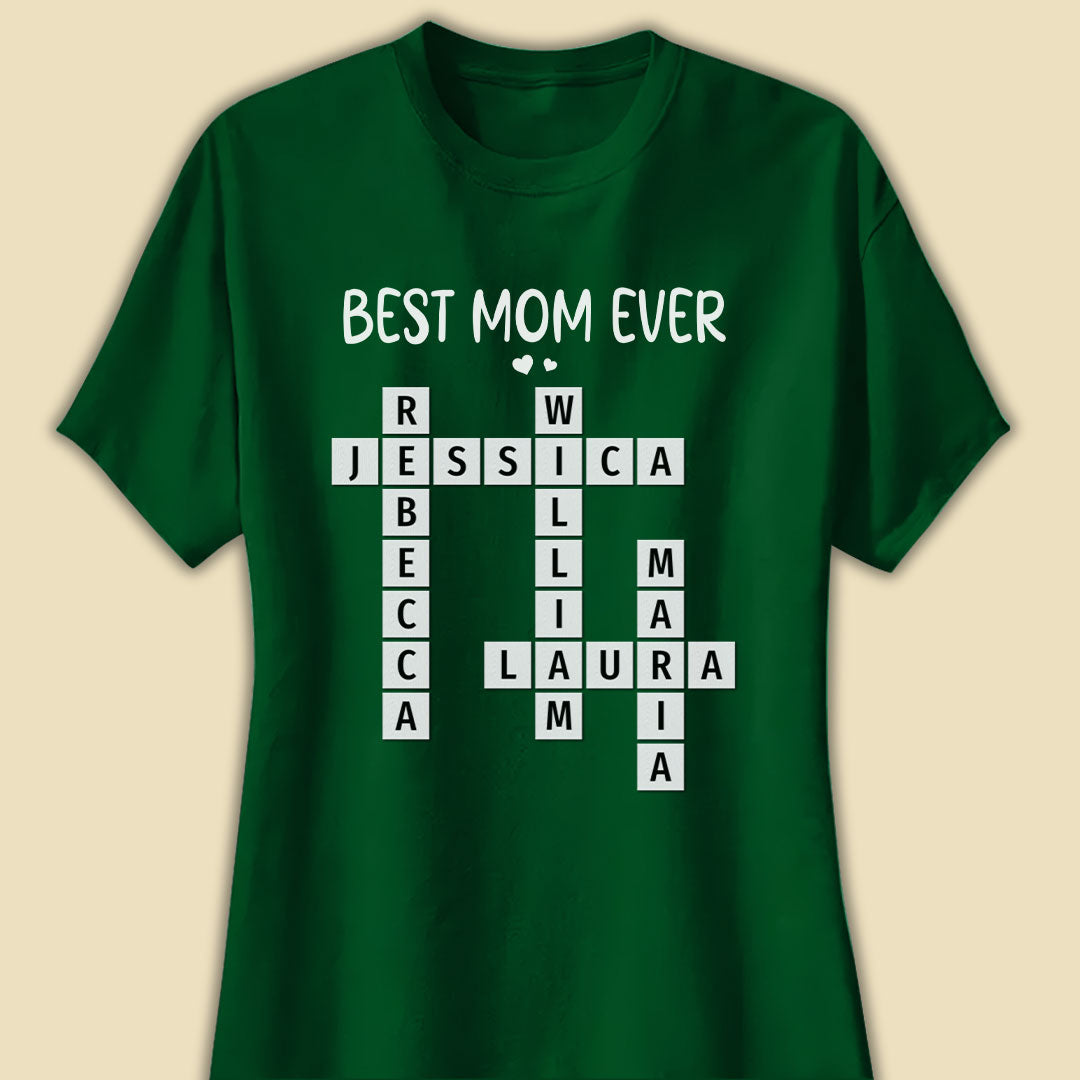 Best Mom Ever Crossword Puzzle Shirt Personalized Gift For Mother