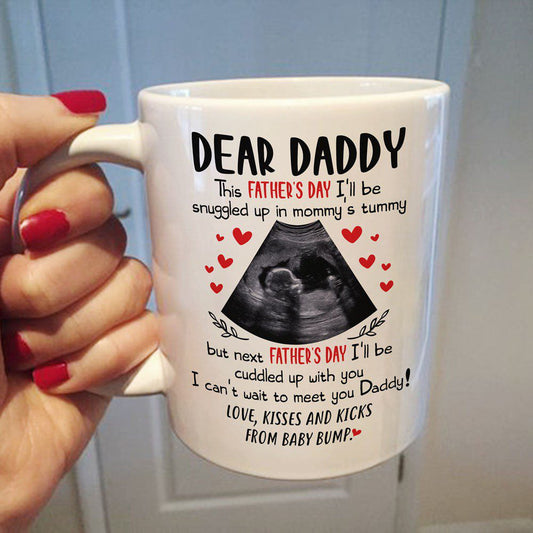 I Can’t Wait To Meet You Mug Personalized Father’s Day Gift For Expecting Dad
