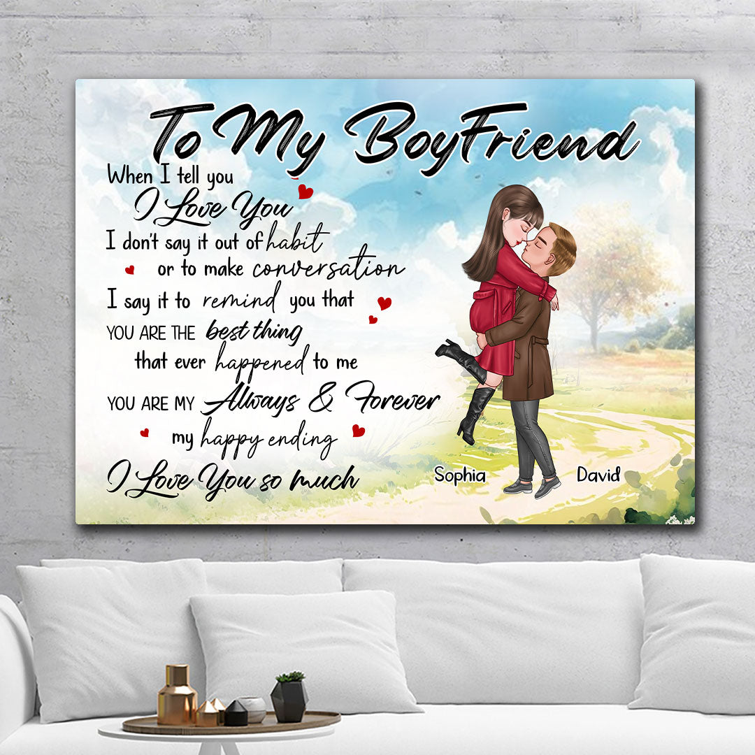 You're My Always And Forever Canvas Personalized Gift For Boyfriend