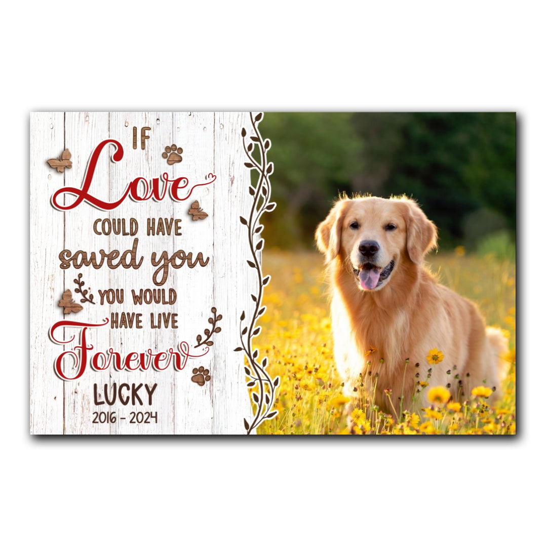 Lived Forever Meaningful Canvas Dog Cat Memorial Gifts For Pet Lovers