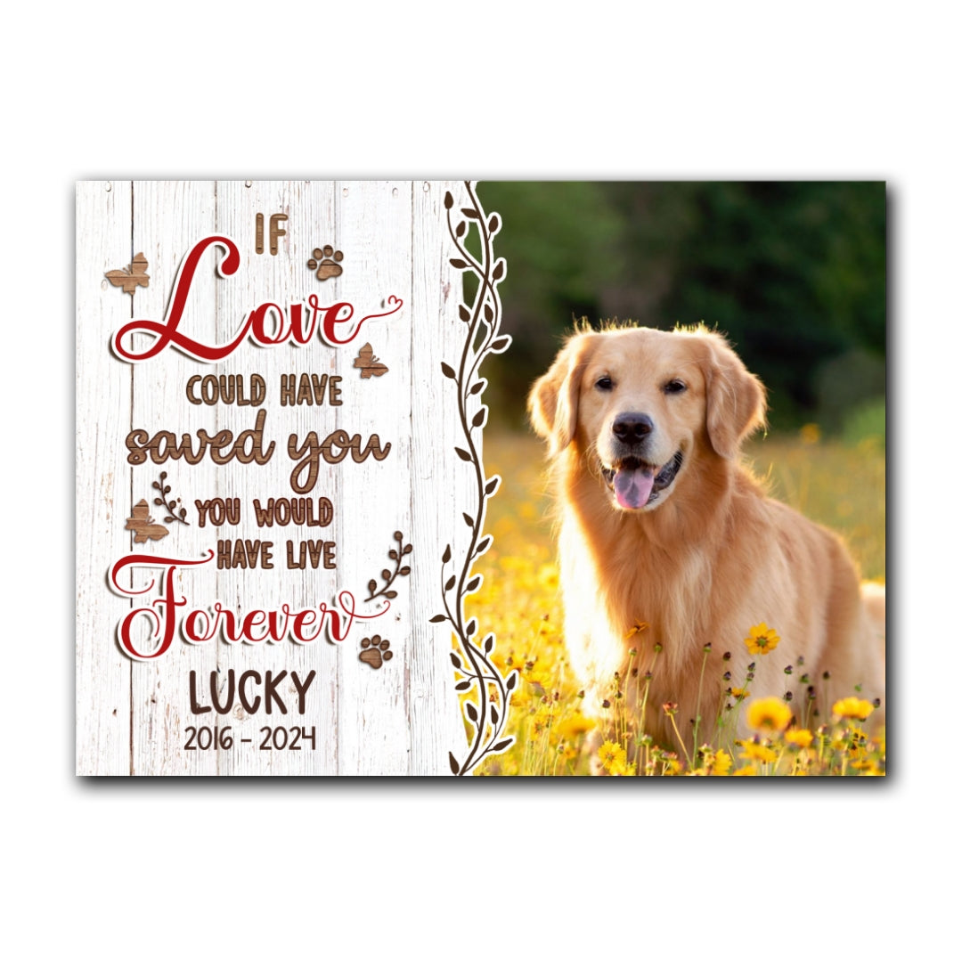 Lived Forever Meaningful Canvas Dog Cat Memorial Gifts For Pet Lovers