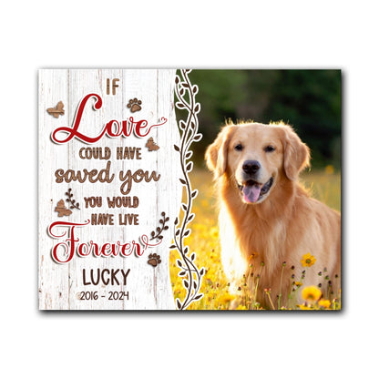 Lived Forever Meaningful Canvas Dog Cat Memorial Gifts For Pet Lovers