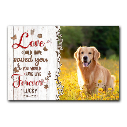 Lived Forever Meaningful Canvas Dog Cat Memorial Gifts For Pet Lovers