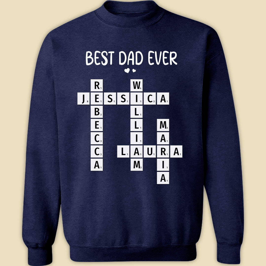 Best Dad Ever Crossword Shirt Personalized Gift For Dad