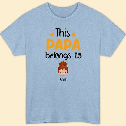 This Awesome Papa Belongs To Kids T-shirt Personalized Gift For Grandpa