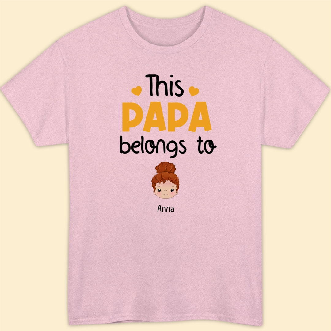 This Awesome Papa Belongs To Kids T-shirt Personalized Gift For Grandpa
