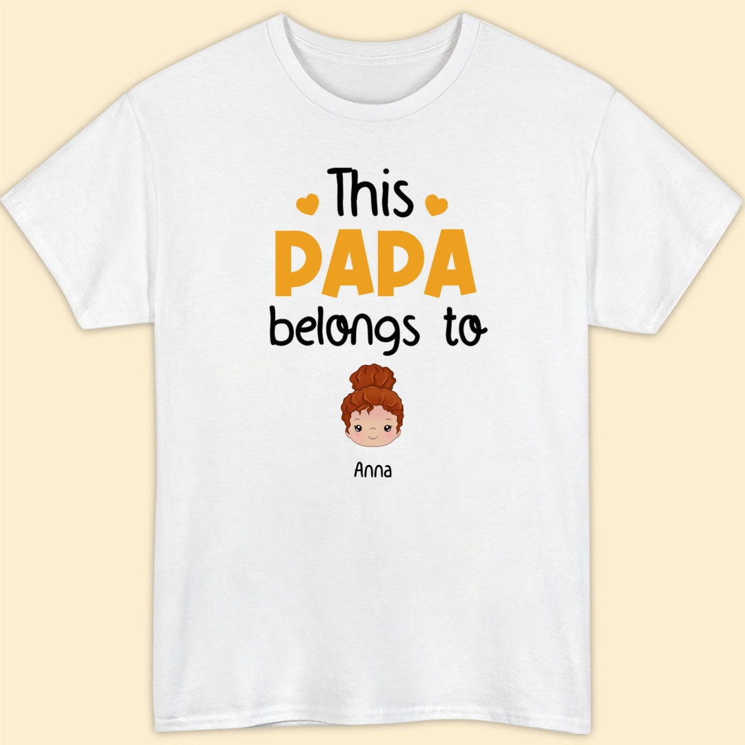 This Awesome Papa Belongs To Kids T-shirt Personalized Gift For Grandpa