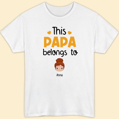 This Awesome Papa Belongs To Kids T-shirt Personalized Gift For Grandpa
