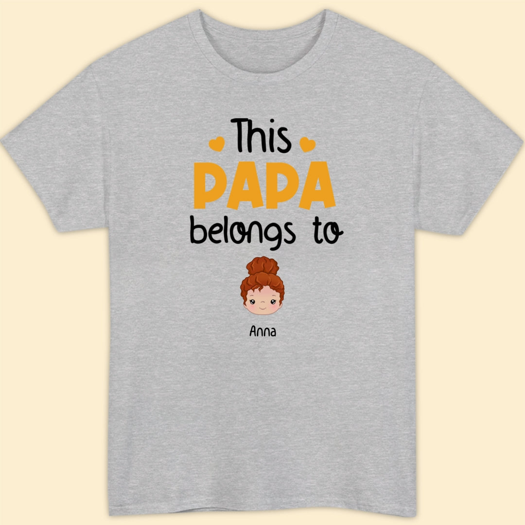 This Awesome Papa Belongs To Kids T-shirt Personalized Gift For Grandpa
