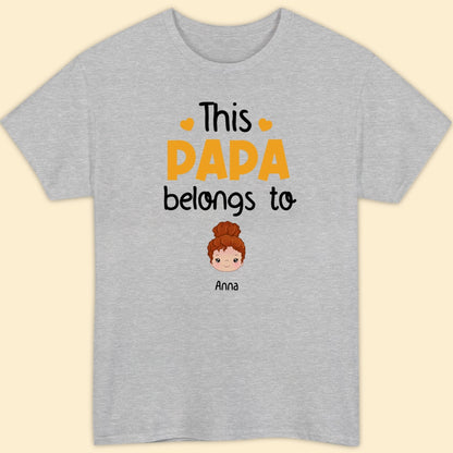 This Awesome Papa Belongs To Kids T-shirt Personalized Gift For Grandpa
