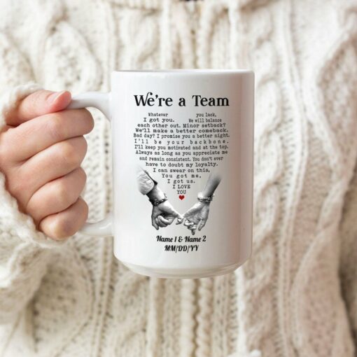 Personalized Pinky Swear We're Team Ceramic Mug Gift For Couple