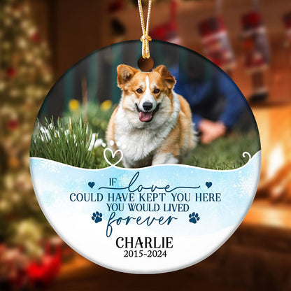 Live Forever Ornament Personalized Memorial Gifts Dog Cat Pet Lovers
