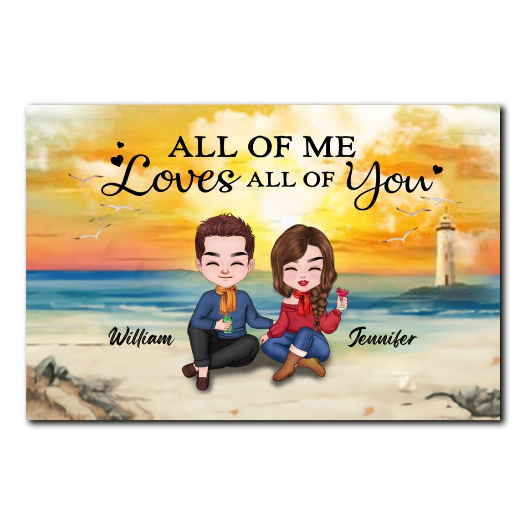All Of Me Loves All Of You Poster Personalized Gift For Couple