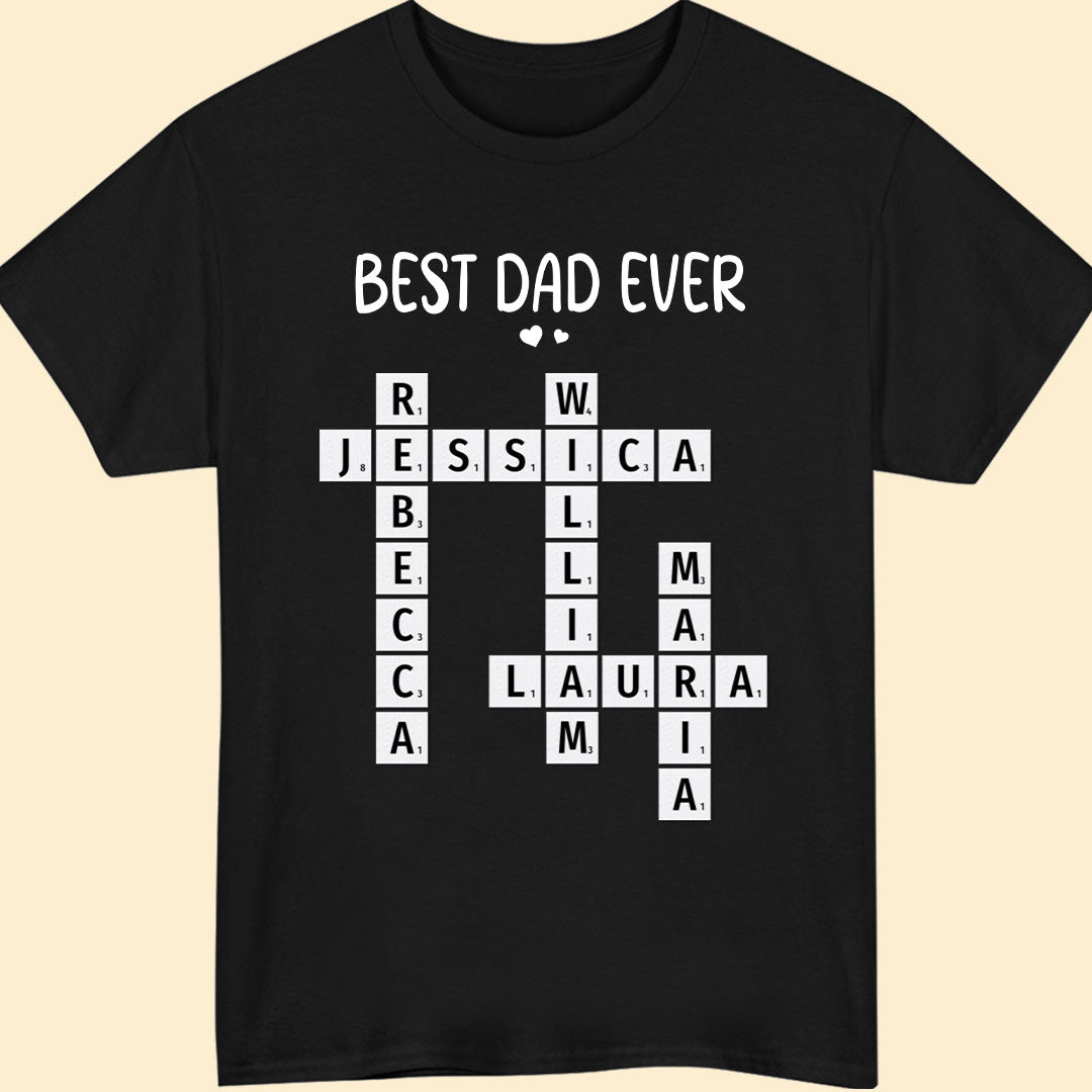Best Dad Ever Crossword Shirt Personalized Gift For Dad