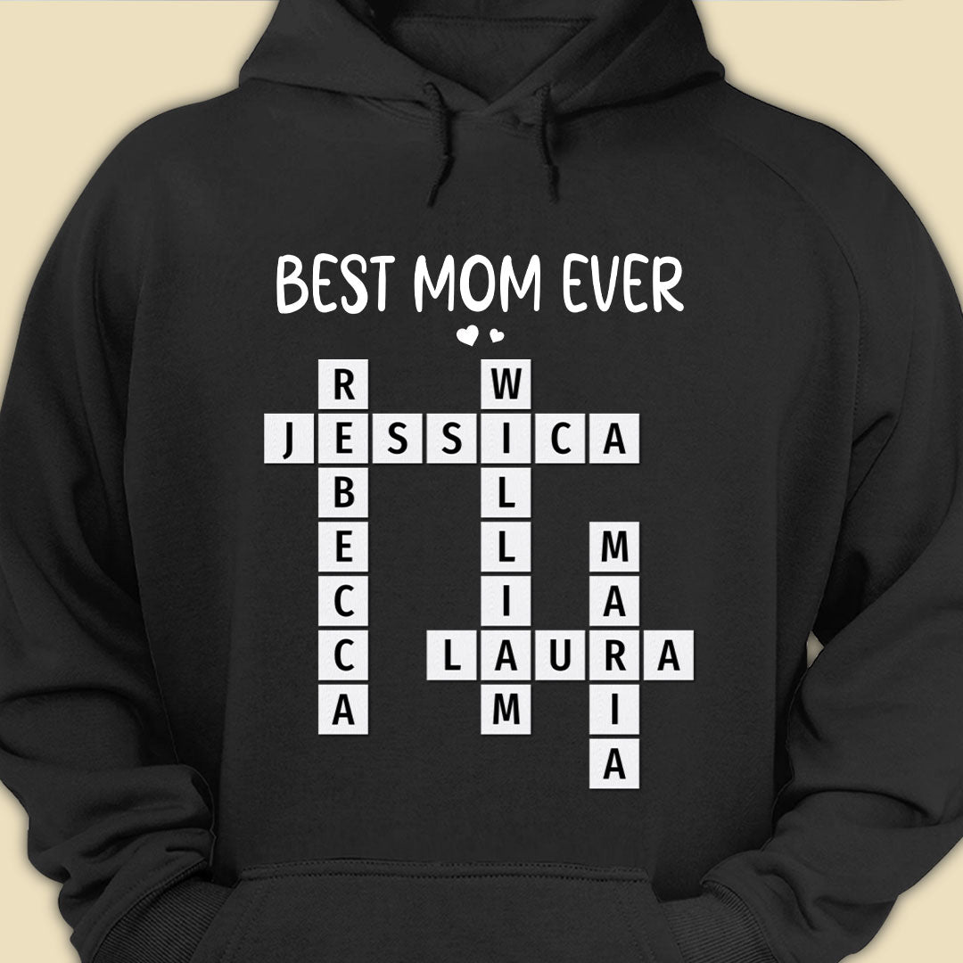 Best Mom Ever Crossword Puzzle Shirt Personalized Gift For Mother