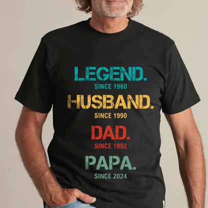 Legend Papa Meaningful T-shirt Personalized Gift For Grandpa