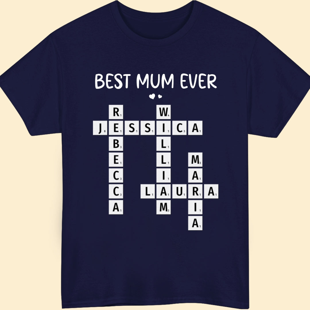 Best Mum Ever Crossword Shirt Personalized Gift For Mother