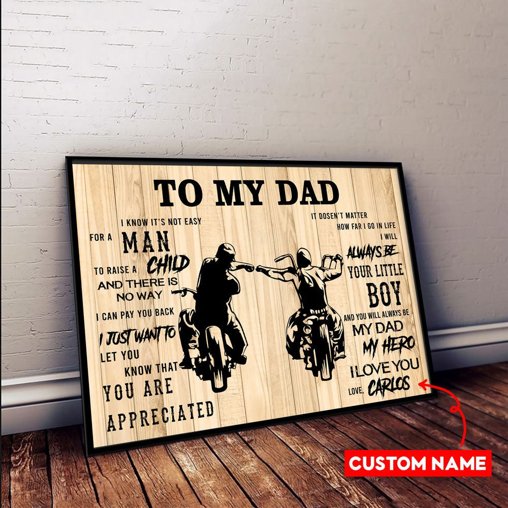 Personalized Gift For Biker Dad You Are Appreciated Poster