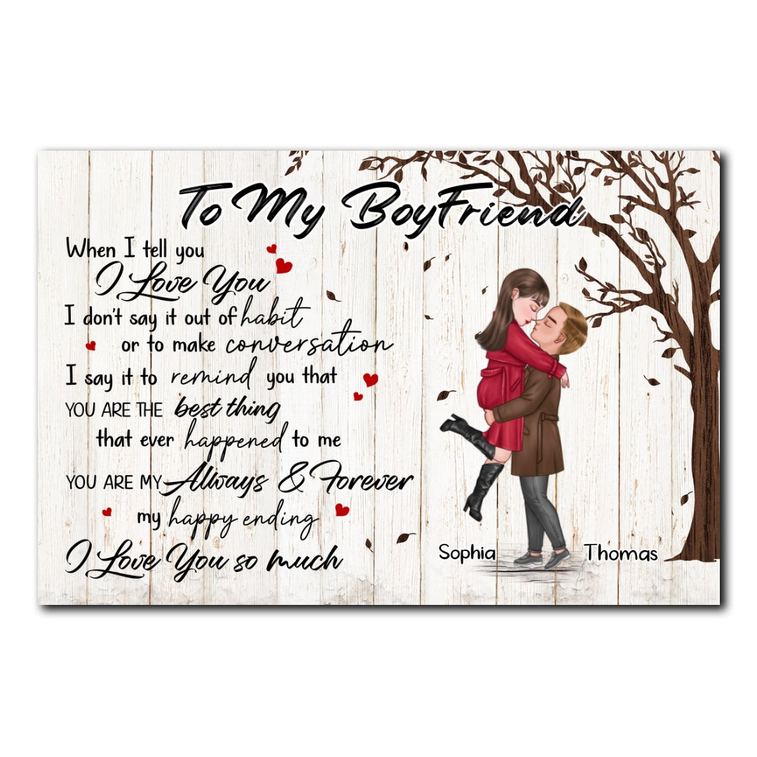 You're My Always And Forever Poster Personalized Gift For Boyfriend