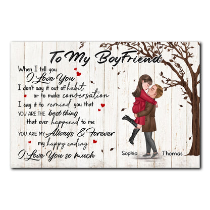 You're My Always And Forever Poster Personalized Gift For Boyfriend