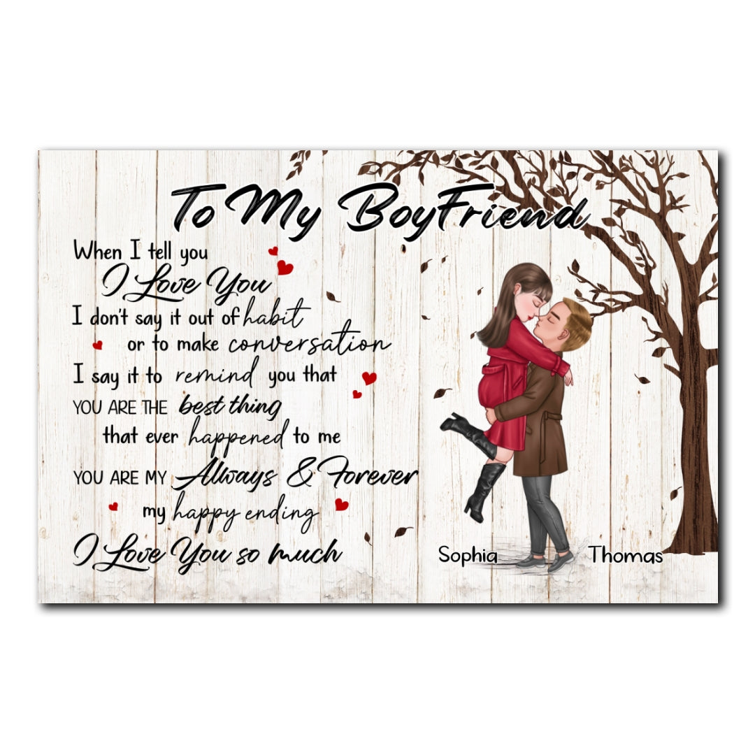 You're My Always And Forever Poster Personalized Gift For Boyfriend