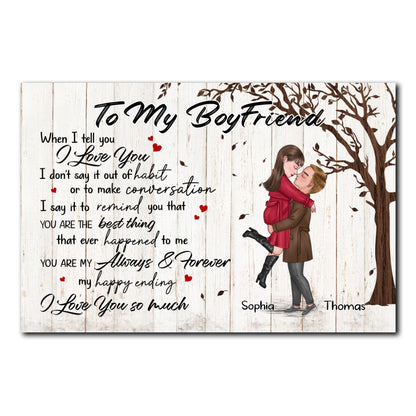 You're My Always And Forever Poster Personalized Gift For Boyfriend