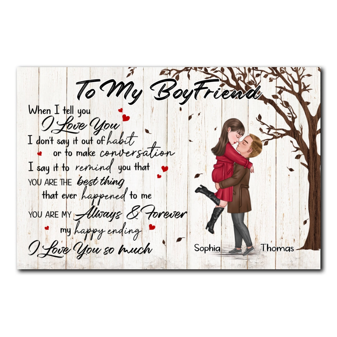 You're My Always And Forever Poster Personalized Gift For Boyfriend