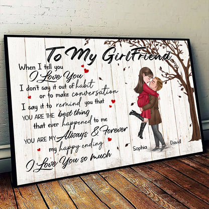 You're My Always And Forever Poster Personalized Gift For Girlfriend