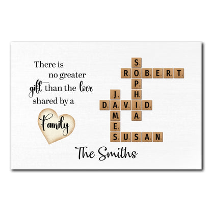 There Is No Greater Crossword Poster Personalized Gift For Family